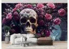 Skull Halloween Wallpaper Mural for Scary Decor