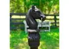 Cast Iron Hitching Post Horse Head – Vintage Style Yard & Porch Decor