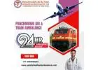 The Panchmukhi Air and Train Ambulance Service in Raipur deliver full-ICU services