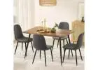 Stylish Artiss Dining Table & 4 Chairs Set – Grey Metal