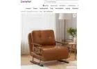 Wayfair Versatile Caramel Lounger & Guest Bed | Water-Resistant & Stylish