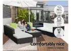 Gardeon 11pc Outdoor Wicker Sofa Set – Luxury Patio Garden Lounge Furniture
