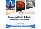Avail the finest Panchmukhi Air and Train Ambulance Services in Mumbai, featuring top-tier medical f