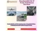 Hire Panchmukhi Air and Train Ambulance Service in Siliguri with Masterly Medical Device
