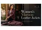 Women's Maroon Leather Jackets — Rich Color, Authentic Style | NYC Leather Jackets