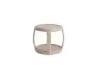 Amara Antique White Side Table – Elegant Outdoor Accent Piece for Patios