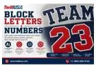 Premium Block Letters and Numbers for Custom Apparel