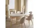 Luxury Dining Tables Dubai | Solid Wood, Steel & Microcement